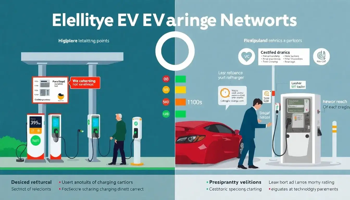 Why do some EV charging networks have higher reported problems than others