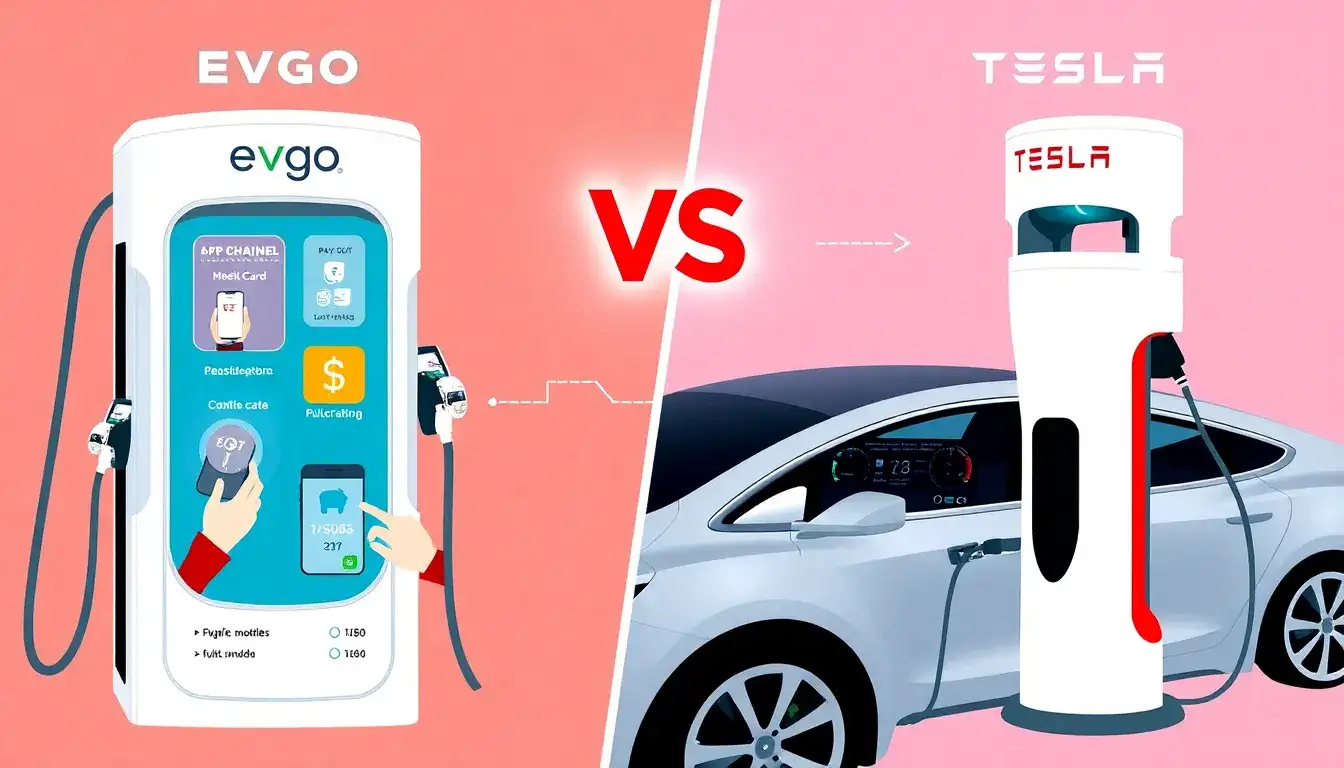 How do payment issues differ between EVgo and Tesla