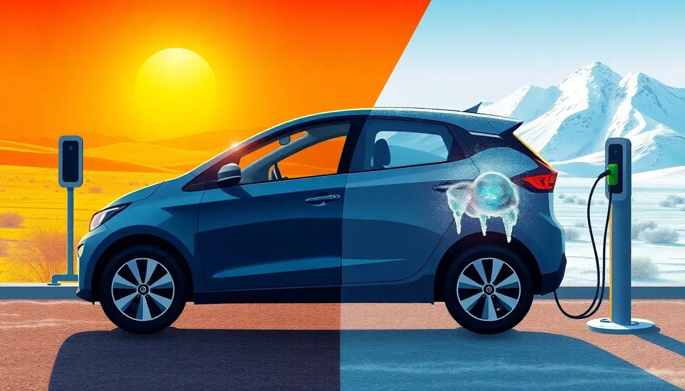 How does extreme temperature affect EV charging and what can I do to mitigate it