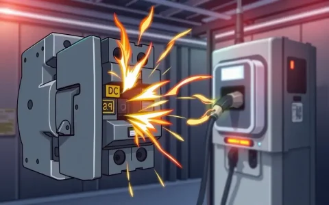 What are the signs of a faulty DC contactor in an EV charger