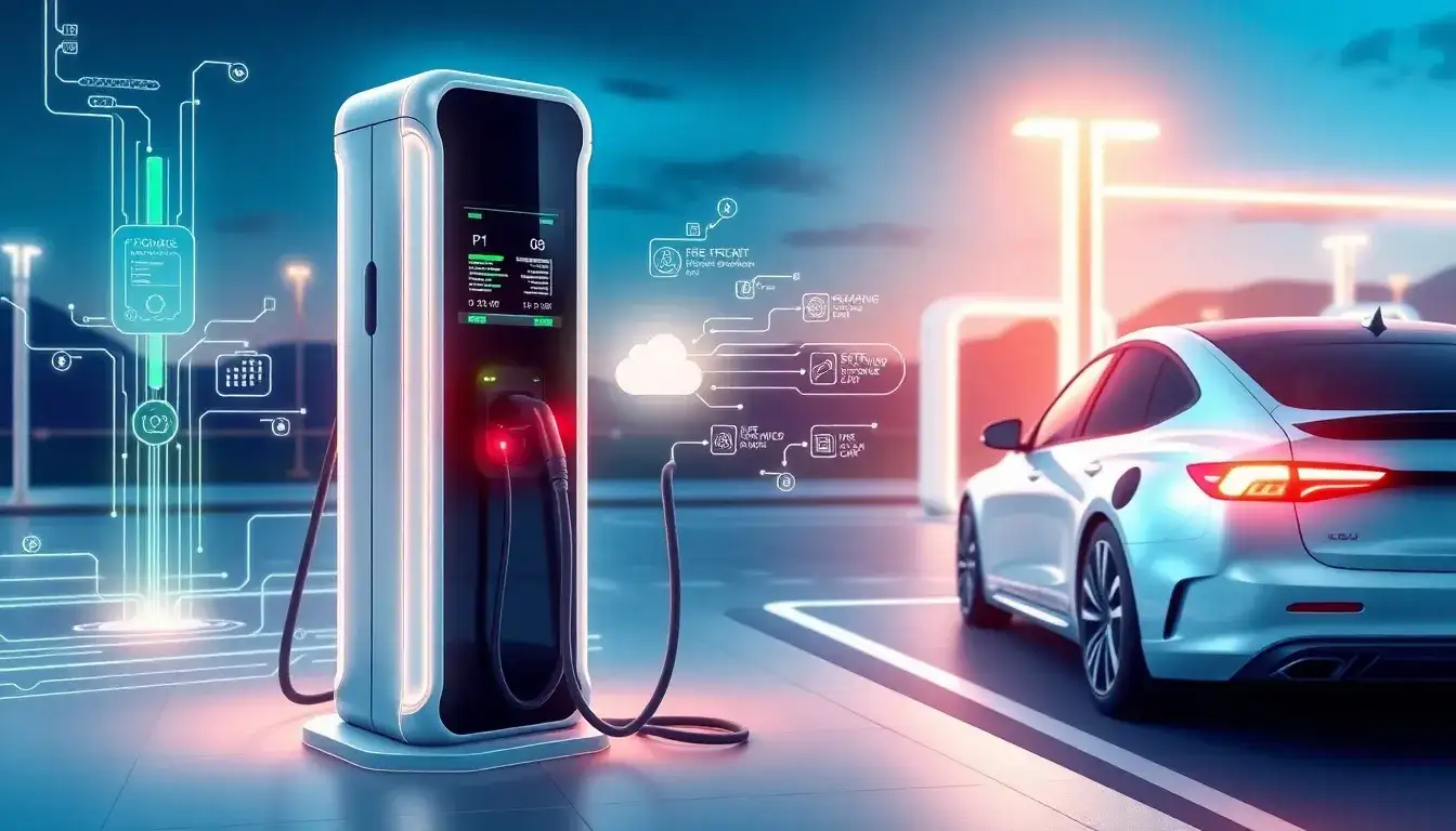 How can firmware updates help resolve issues with EV charging stations
