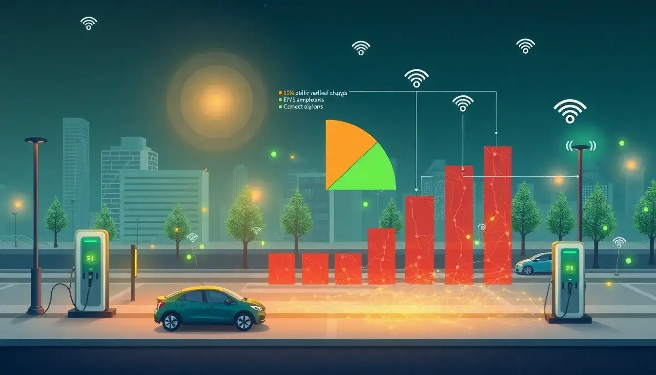 What percentage of public EV chargers experience connectivity problems