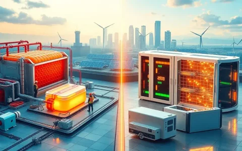 How does the cost of thermal energy storage compare to lithium-ion batteries