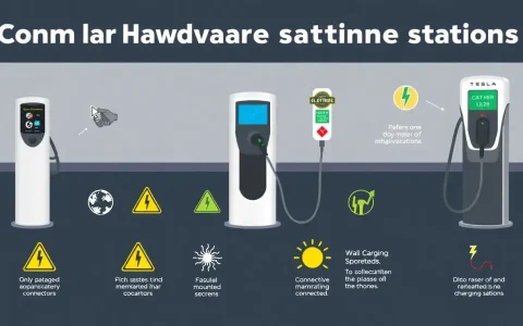 What are the most common hardware issues reported with non-Tesla charging stations