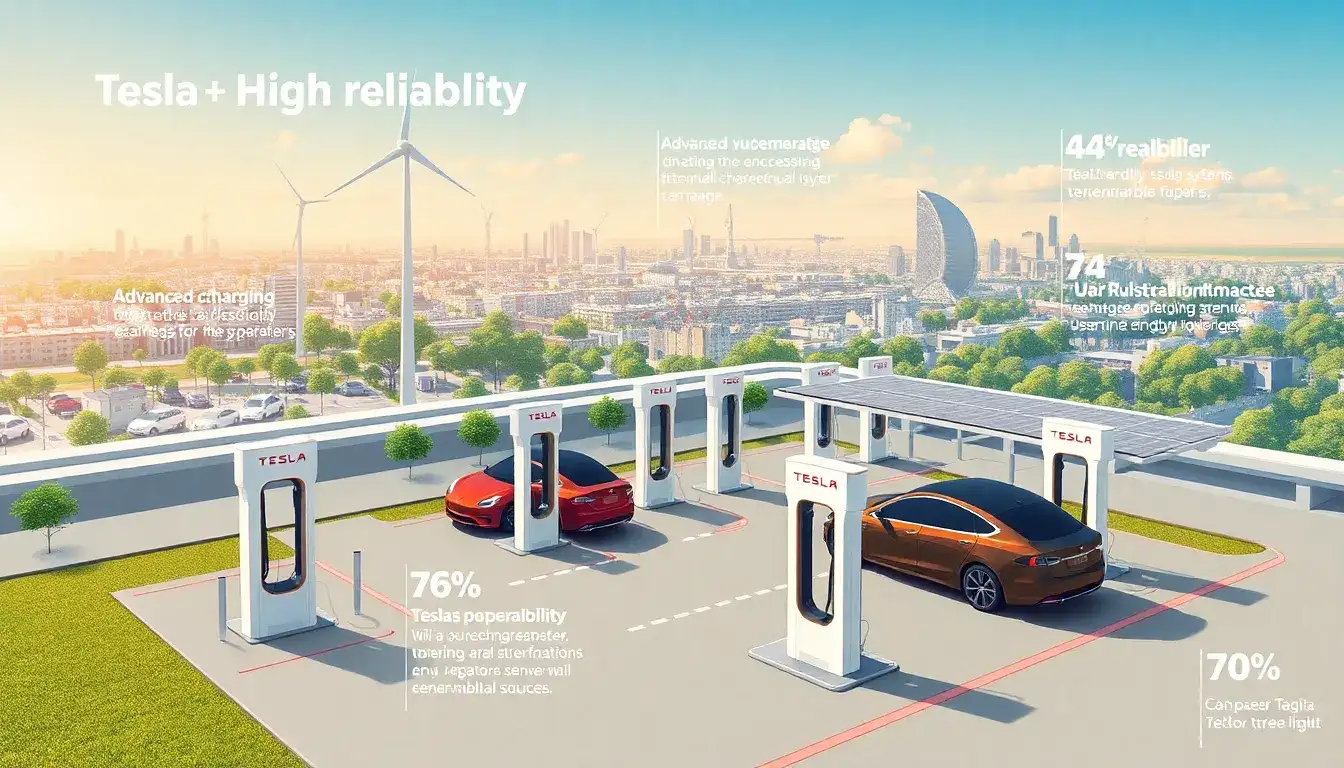 What factors contribute to the high reliability of Tesla Superchargers