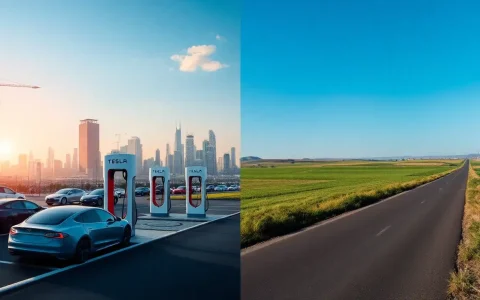 How does the reliability of Tesla Superchargers vary between urban and rural areas