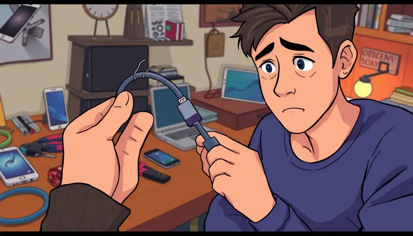 What should I do if my charging cable is bent or broken