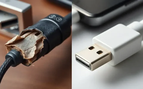 Are there any visual signs that indicate my charging cable needs replacement