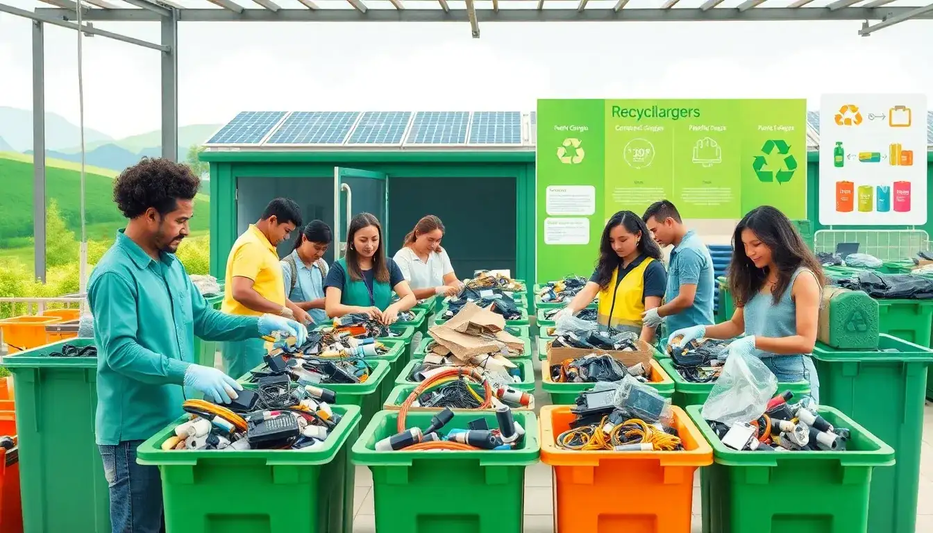 How do I ensure my chargers are recycled properly