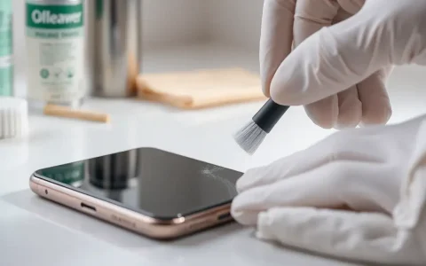 How can I safely clean my phone's charging port