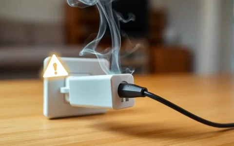 What should I do if my charger starts smoking
