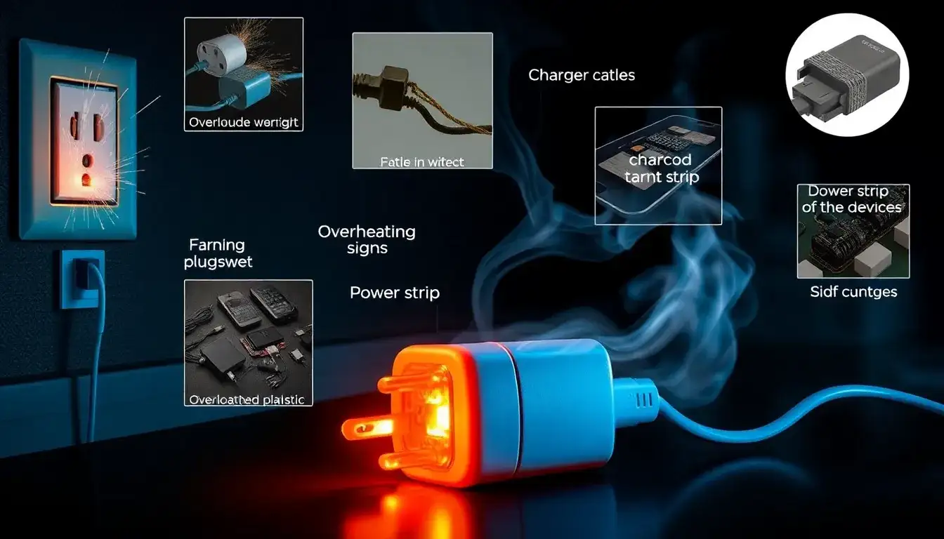 What are the common causes of a charger smoking