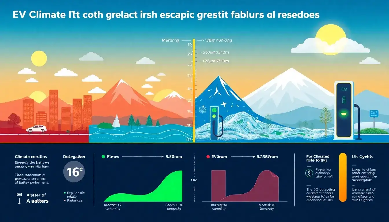 How does the climate affect the degradation rate of EV batteries charged with DC fast chargers