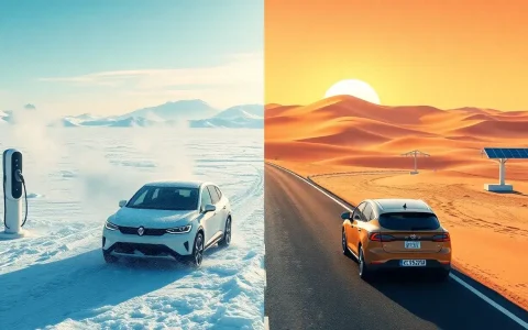 How do different climates affect the driving range of EVs