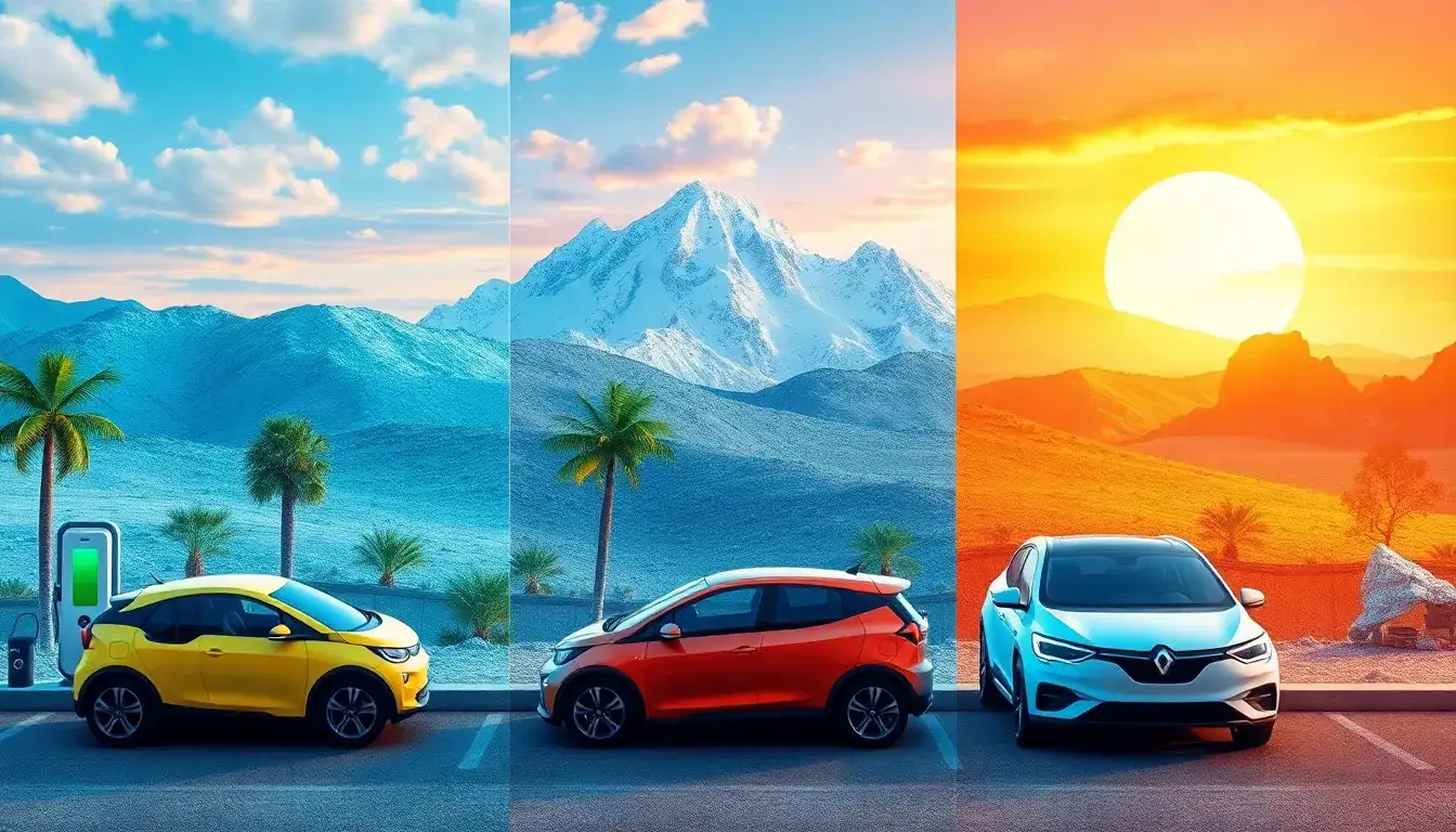 How does the climate in which an EV is driven impact battery degradation from different charging methods