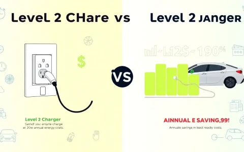 How much can I save annually by using a Level 2 charger instead of a Level 1 charger
