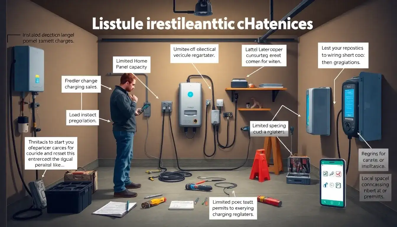 What are the main installation challenges for Level 2 chargers at home