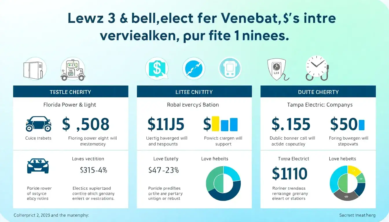 How do the rebates for Level 2 chargers compare between different utility providers in Florida