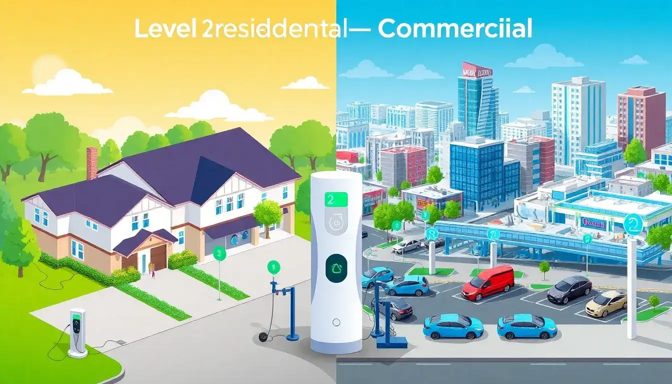 Can residential and commercial properties receive the same incentives for Level 2 chargers