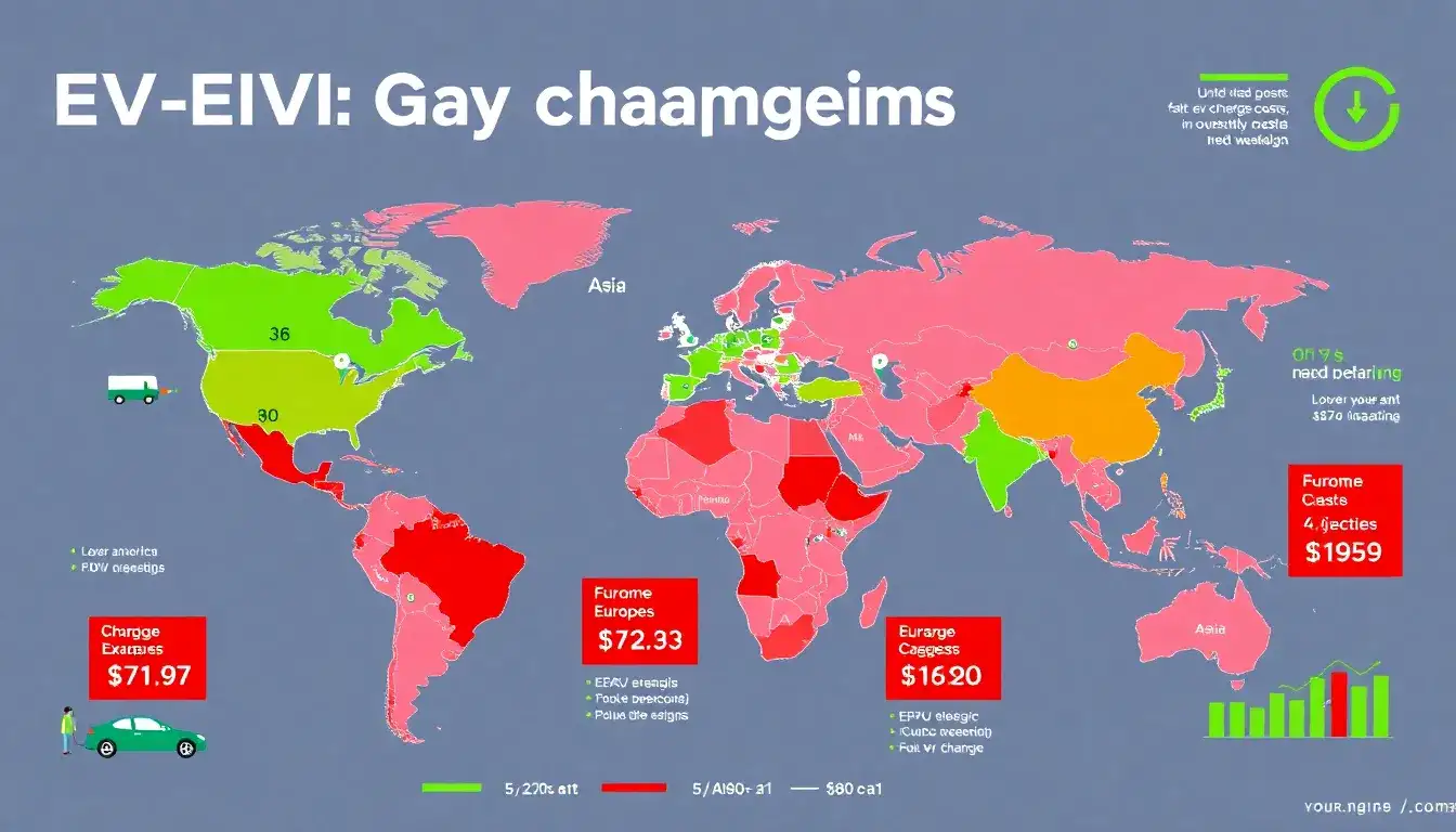 Are there any regions where fast EV charging is significantly cheaper