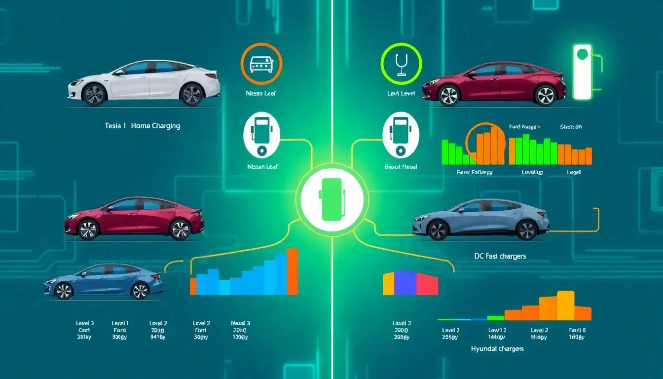 Which EV models are most affected by different charging methods
