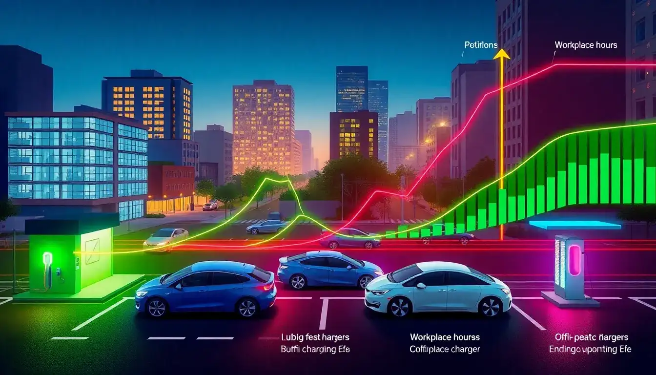 What are the peak load impacts of different EV charging behaviors