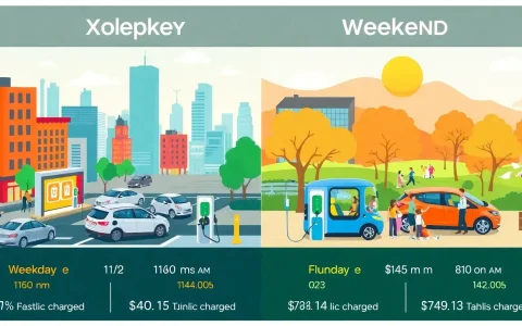 How do charging behaviors differ between weekdays and weekends for EVs