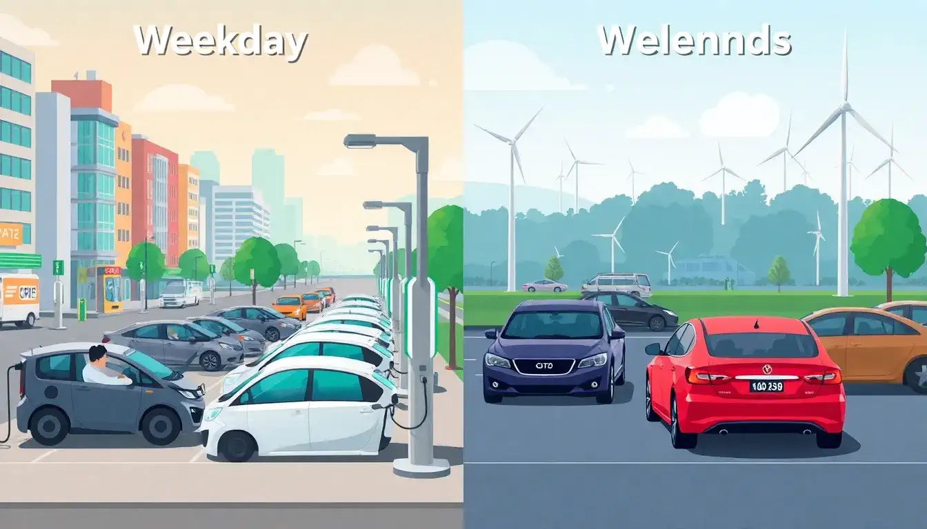 What are the main reasons for the weekday-to-weekend differential in L2 charging