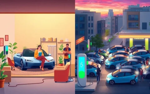 How does the charging behavior on weekends differ between home charging and public charging