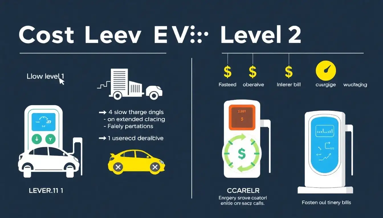 What are the cost savings of using a Level 2 charger over a Level 1 charger