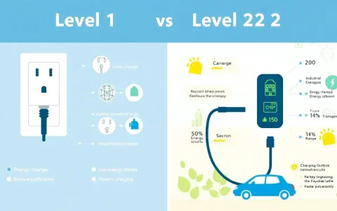 How does the energy efficiency of Level 2 chargers compare to Level 1 chargers