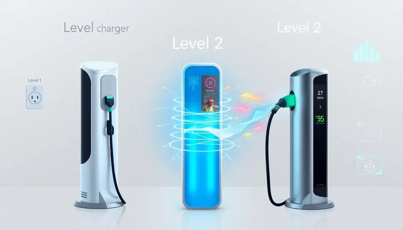 What makes Level 2 chargers more efficient than Level 1 chargers