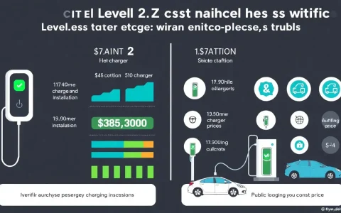How does the cost of a Level 2 charger compare to public charging stations