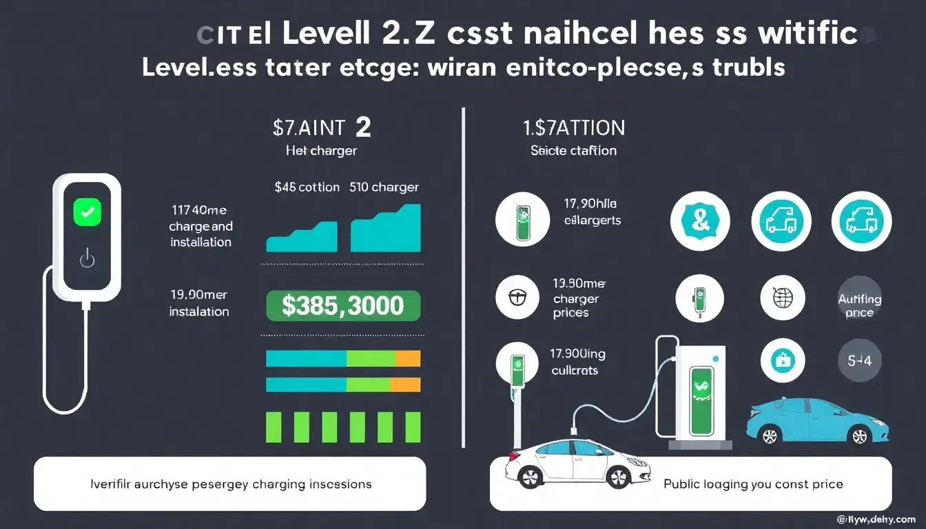 How does the cost of a Level 2 charger compare to public charging stations