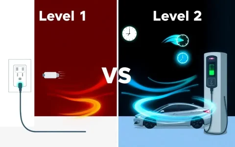 How does the charging speed of Level 2 chargers compare to Level 1 chargers