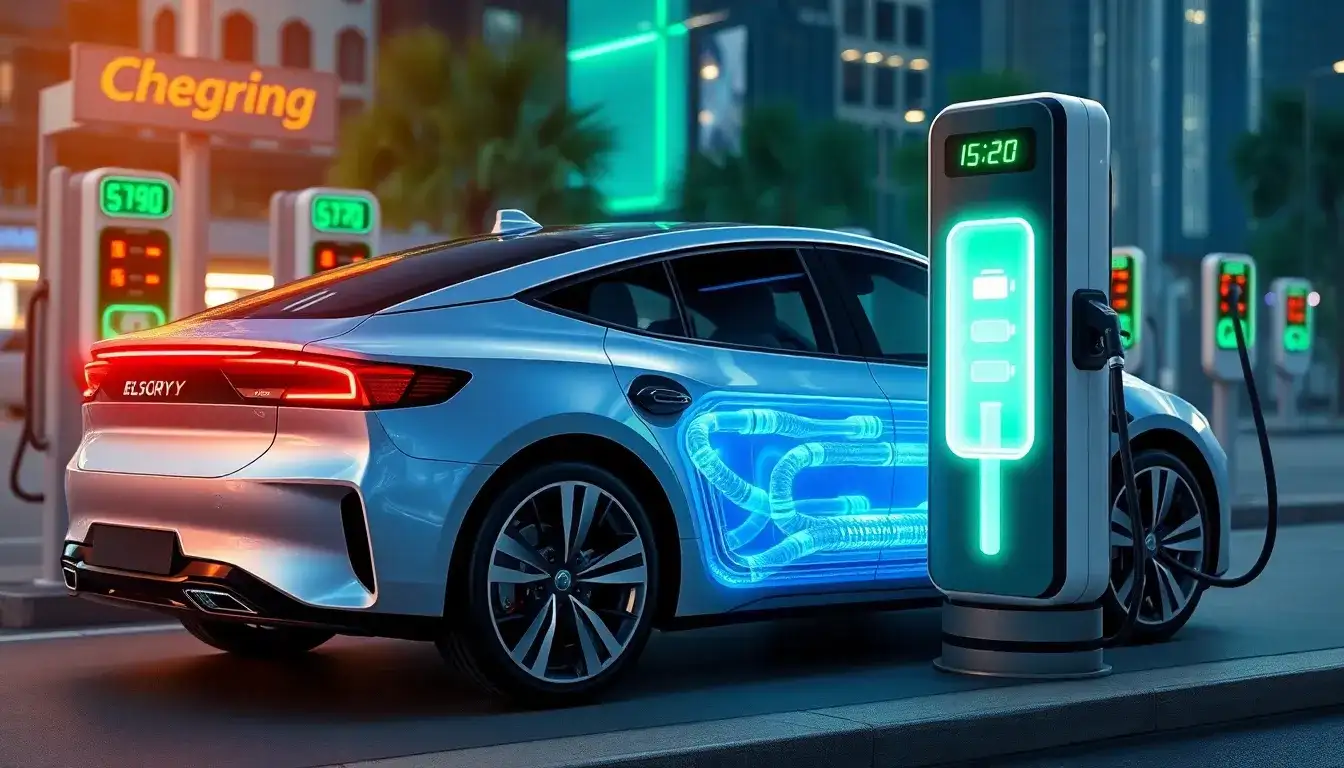 How does liquid cooling improve fast charging efficiency in EVs