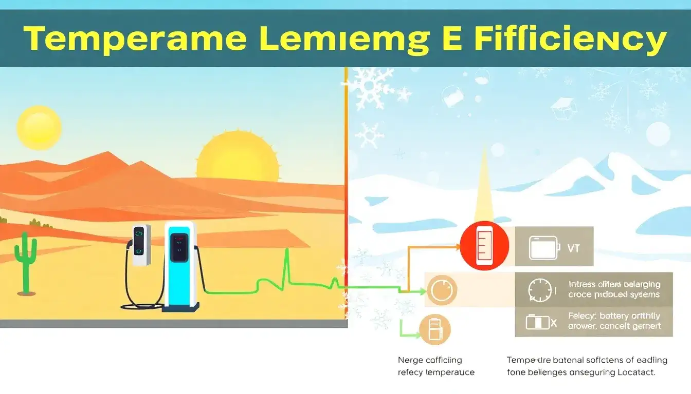 How do temperature extremes affect EV charging efficiency