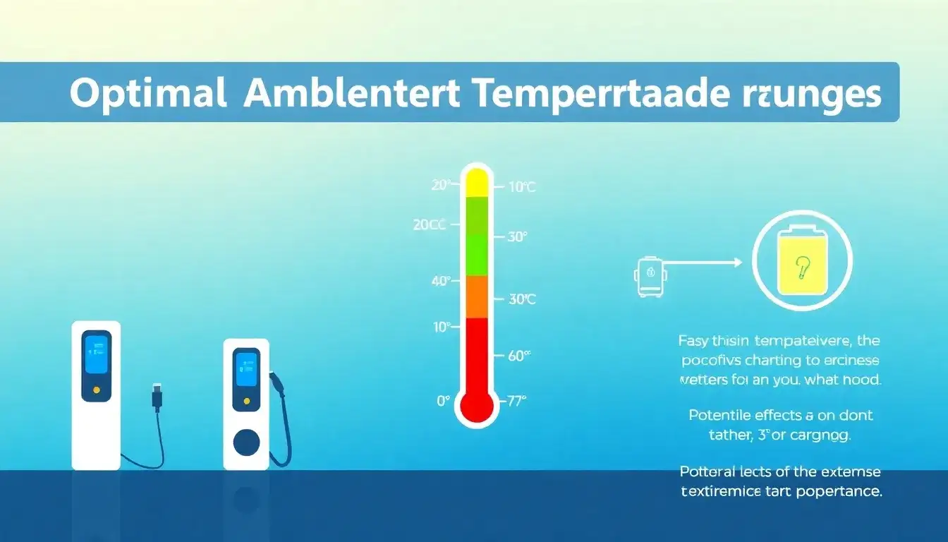 What are the optimal ambient temperature ranges for EV charging