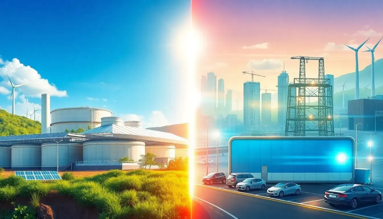 What are the long-term environmental impacts of using thermal energy storage versus lithium-ion batteries