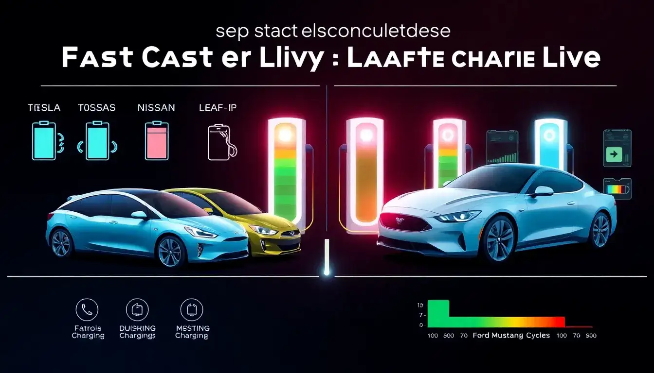 How does fast charging affect the battery life of different EV models