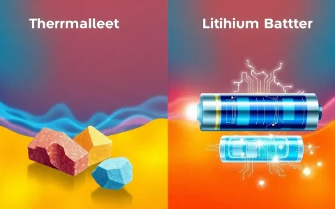 Are there any significant differences in the materials used in thermal energy storage versus lithium-ion batteries
