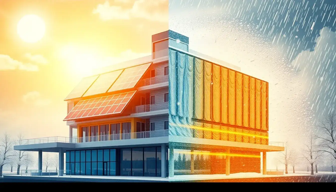 How does the thermal management system adapt to different weather conditions