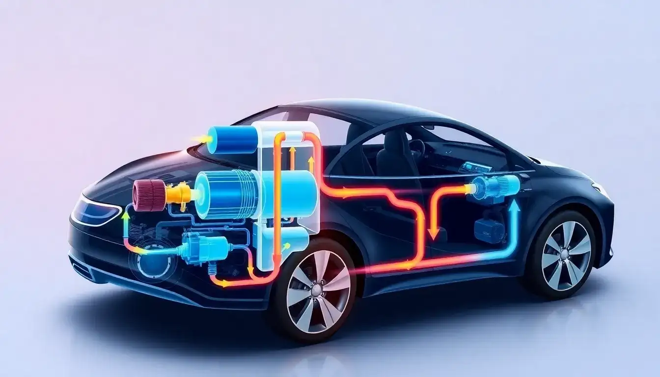 What role does the refrigerant loop play in EV thermal management
