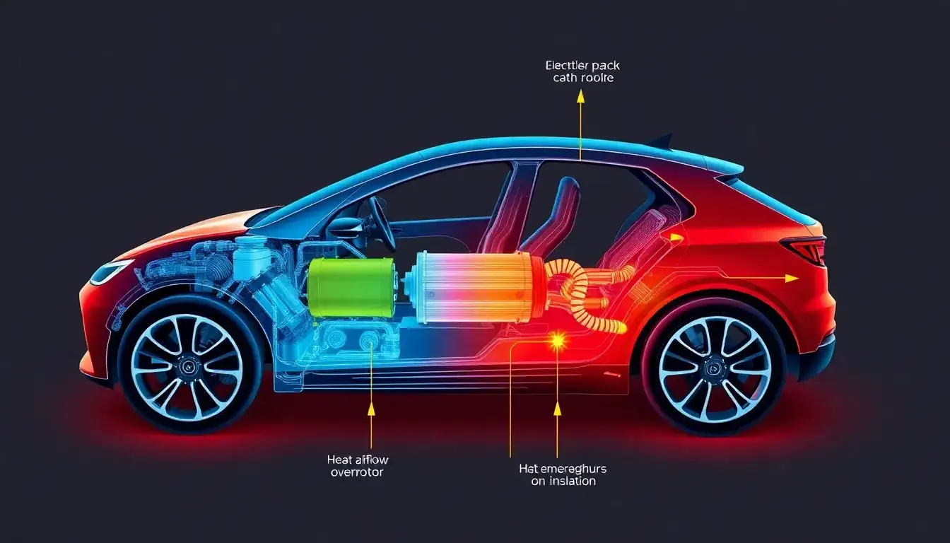 How does the thermal management system prevent motor burnout in EVs