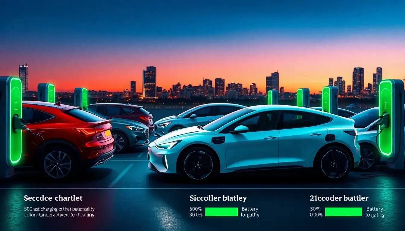 How does battery degradation from fast charging compare between different EV models