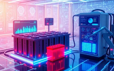 How does AI contribute to predictive maintenance in battery charging systems