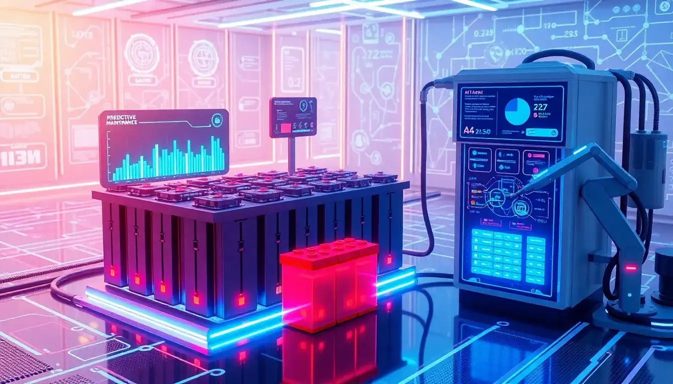 How does AI contribute to predictive maintenance in battery charging systems