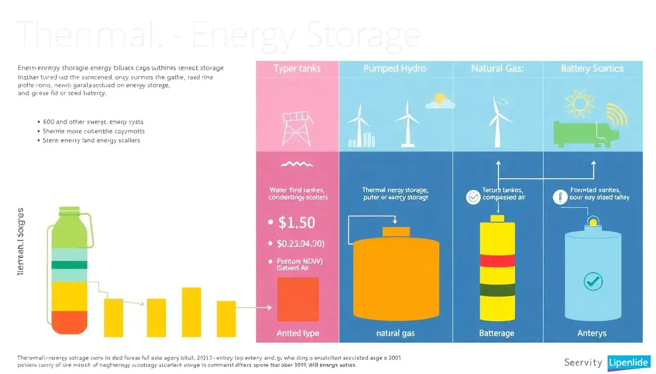 How does the cost of thermal energy storage compare to other long-duration energy storage technologies