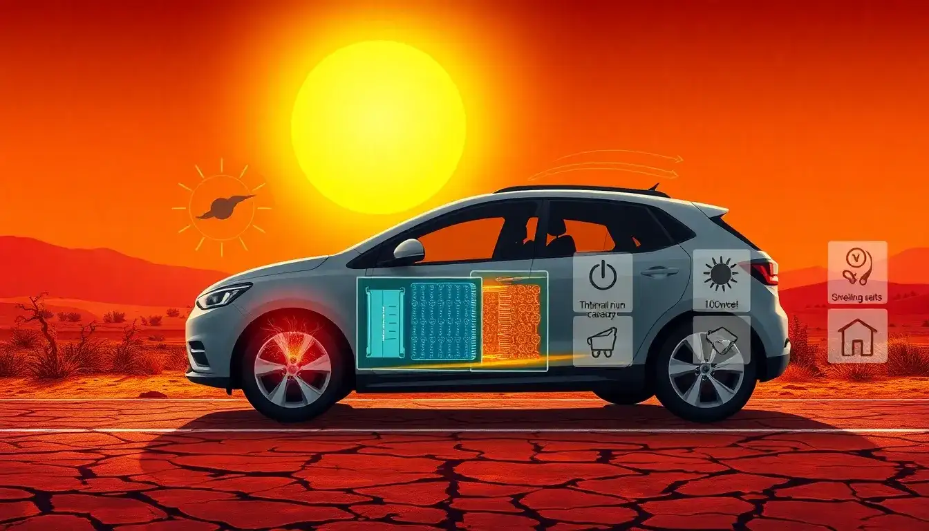 How do hot temperatures specifically impact EV battery longevity