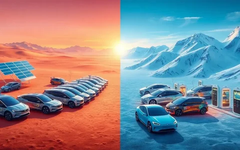 How do different EV manufacturers address battery degradation in extreme weather